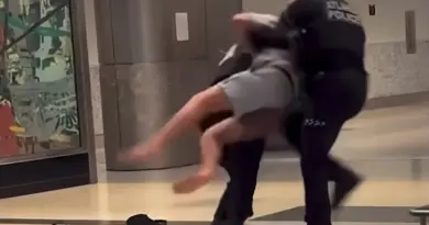 Crowd Watches Atlanta Airport Police Body Slam Drunk Passenger Who Refused Arrest - View from the Wing