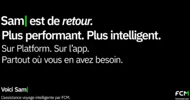 FCM Travel présentera la dernière version de SAM, son assistant virtuel pendant le salon IFTM Top Resa qui se tiendra du 23 au 25 septembre 2025. @fcm