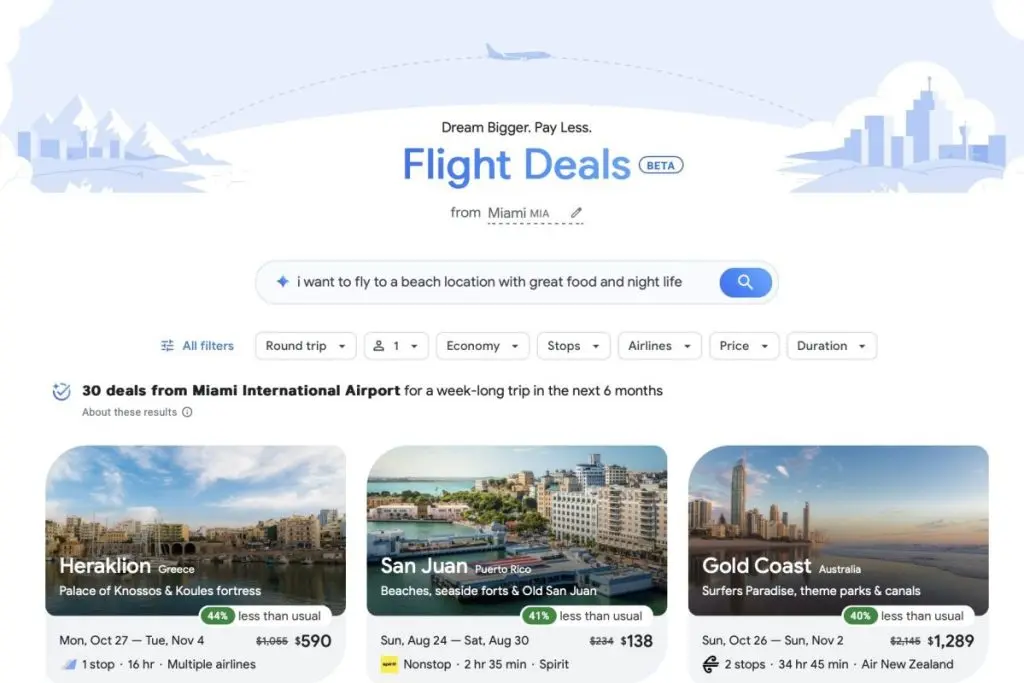 Google to Test AI-Powered Flight Deals
