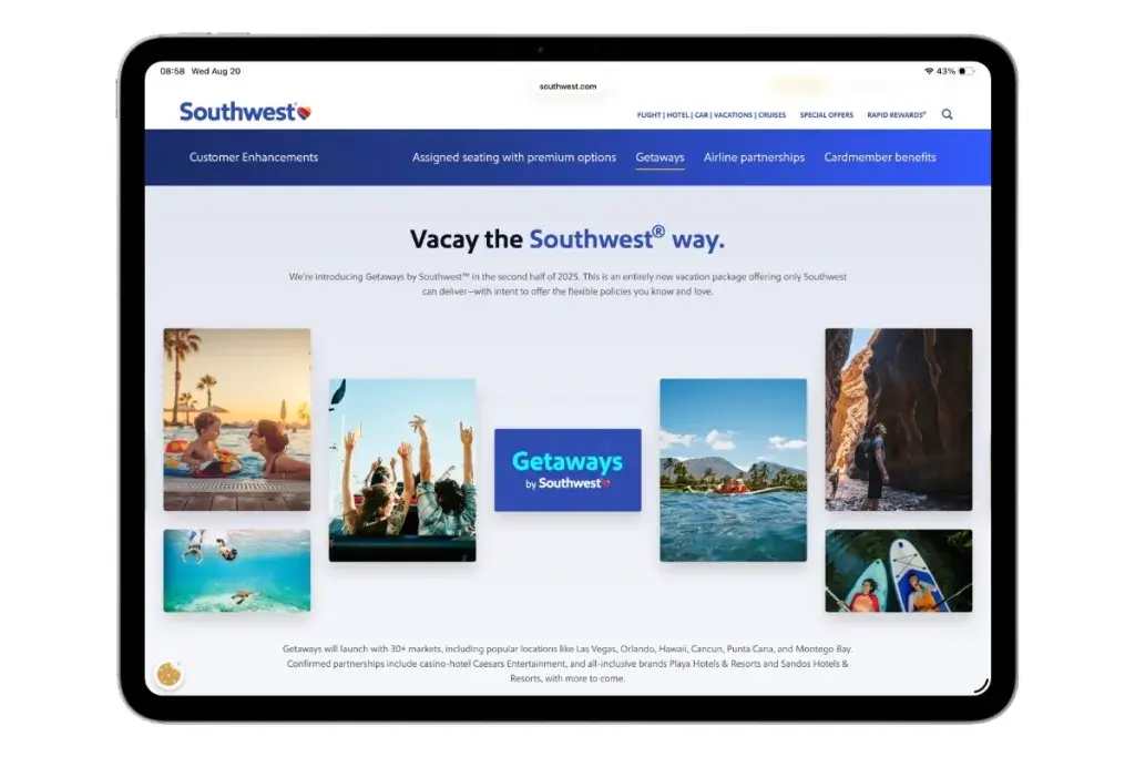 Southwest's Vacation Packages, Frustrated Biz Travelers and the Rate Cut Travel Companies Long For